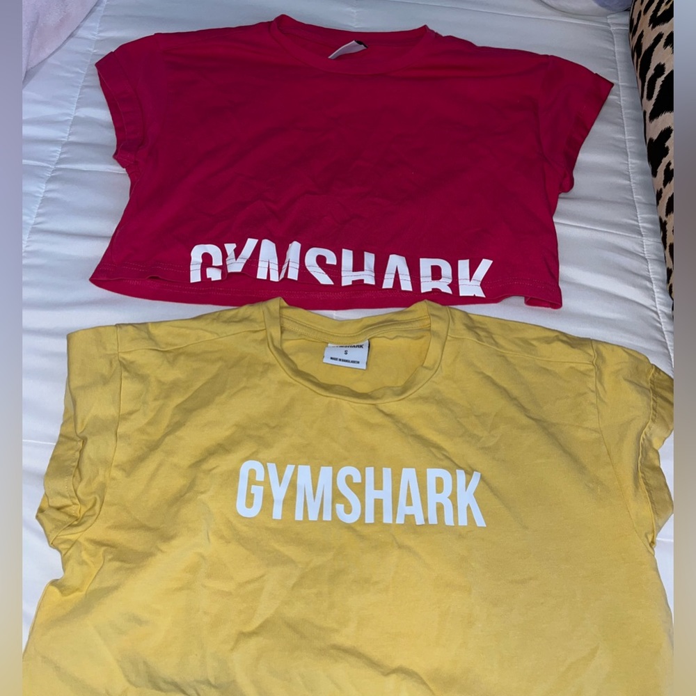 GymShark Crop Tees Fuschia & Yellow